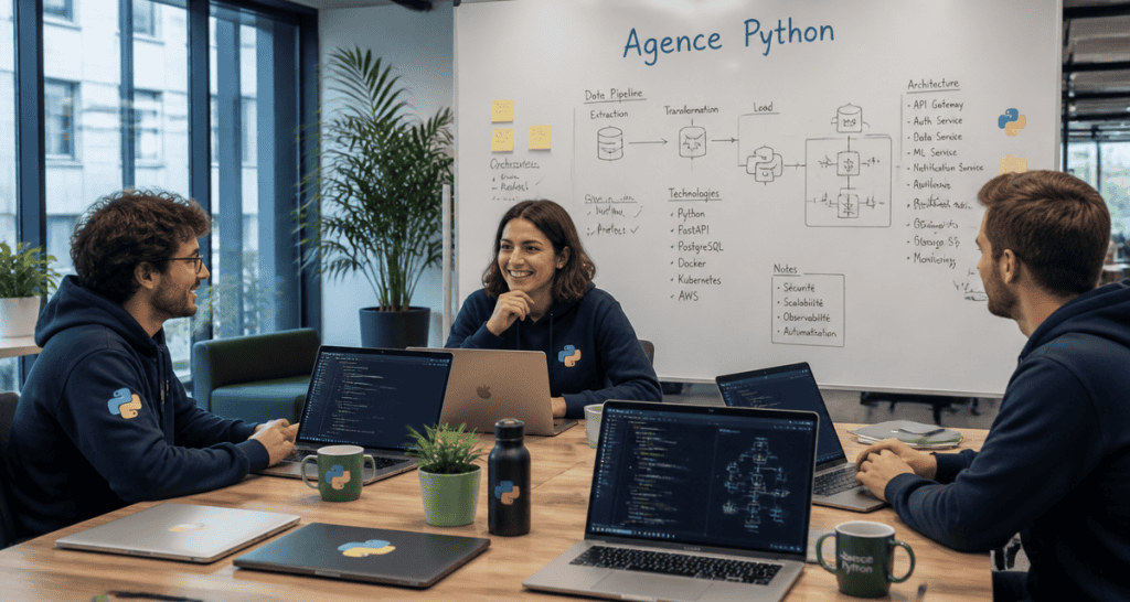 agence développement python consultants autour table
