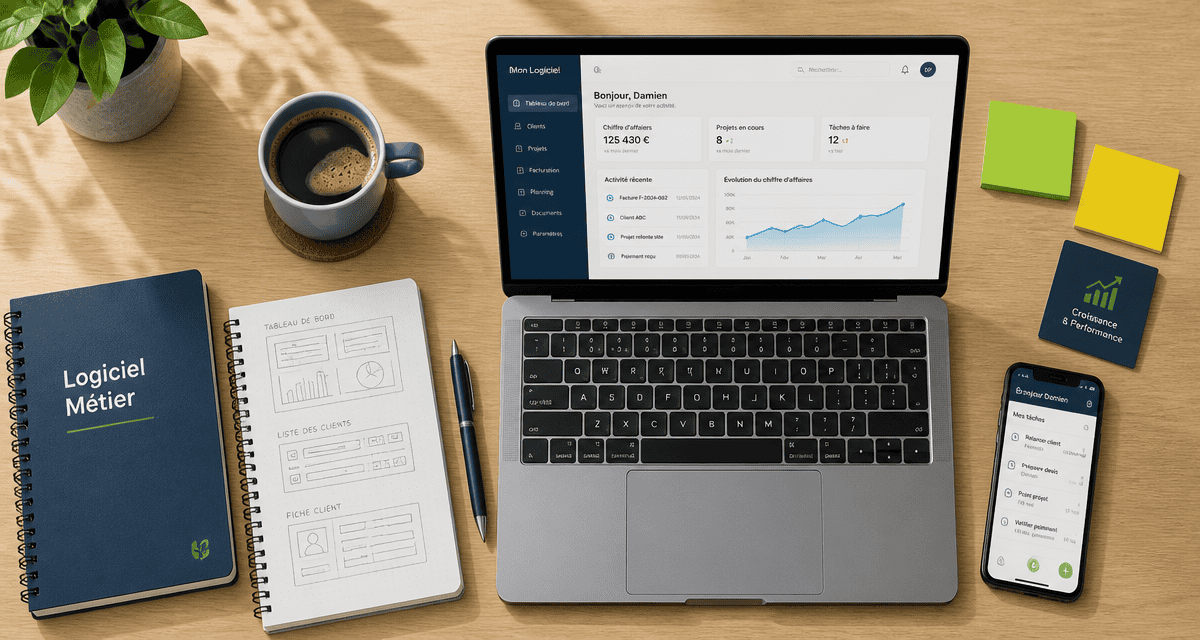 agence logiciel métier interface personnalisée sur bureau