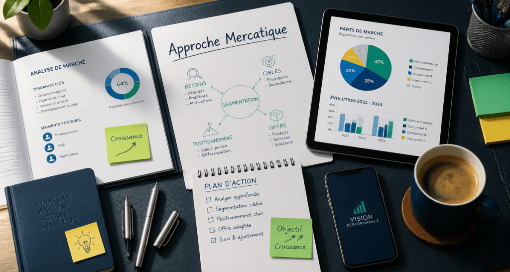 approche mercatique bureau segmentation et graphique
