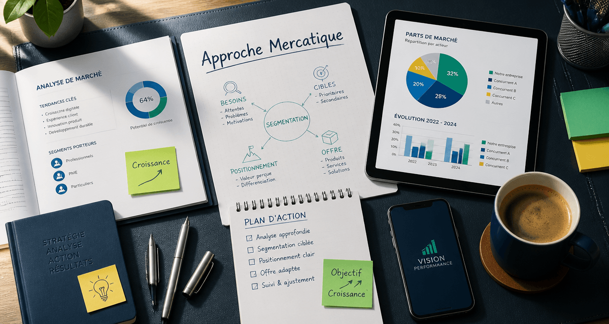 approche mercatique bureau segmentation et graphique