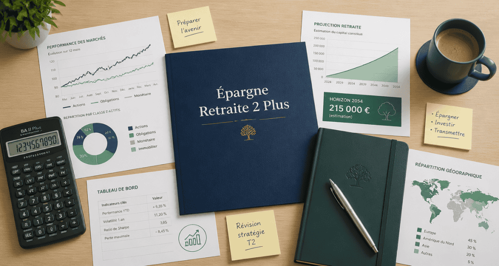 asac fapes epargne retraite 2 dossier sur bureau avec graphiques