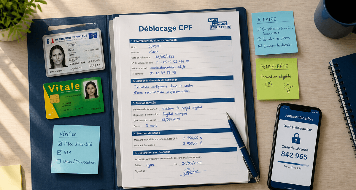 comment débloquer mon compte cpf, dossier administratif et vérification d'identité
