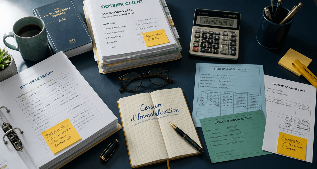 Comptabiliser cession immo documents expert-comptable
