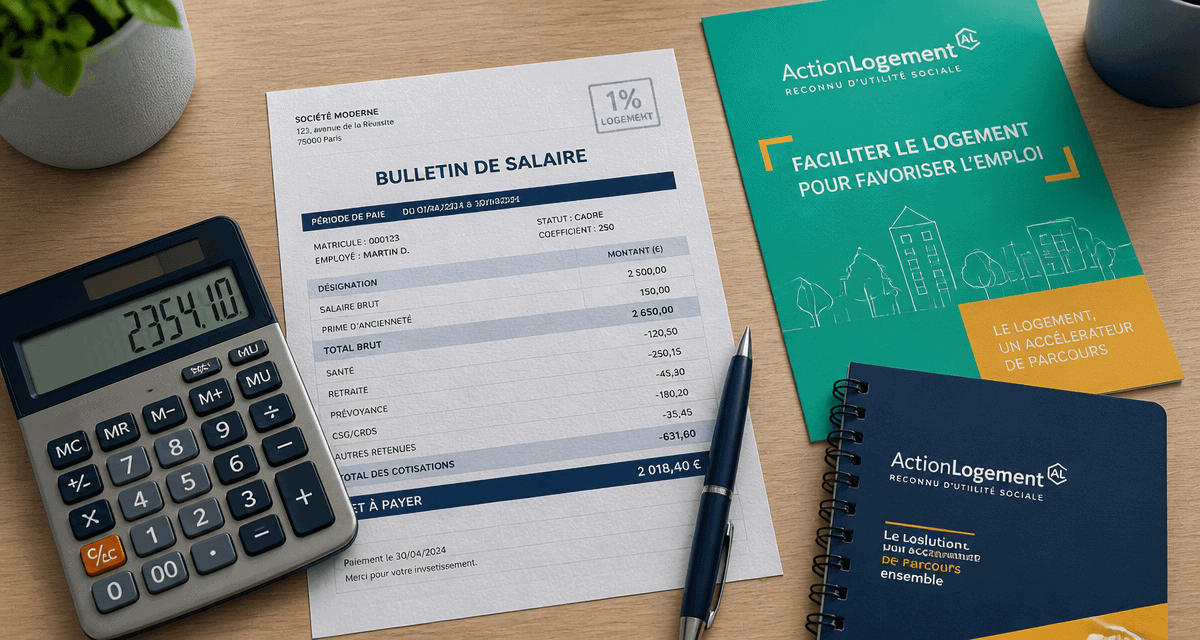 cotisation 1 logement sur fiche de paie vue bureau