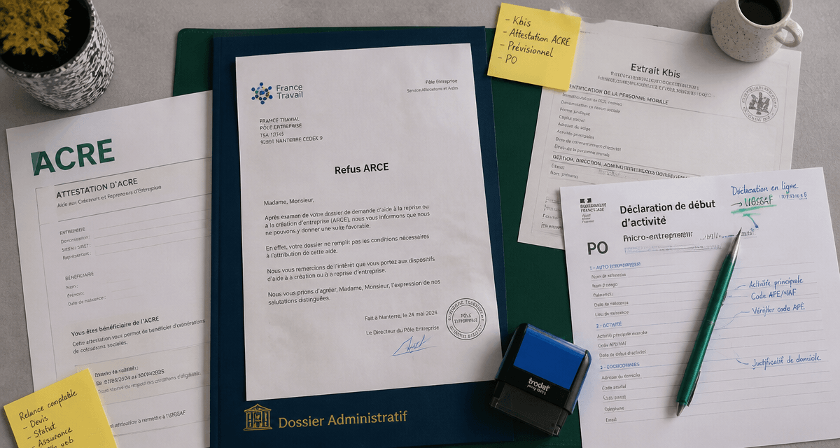 demande arce refusé lettre et documents administratifs