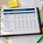 exemple budget prévisionnel sur bureau avec tableau excel