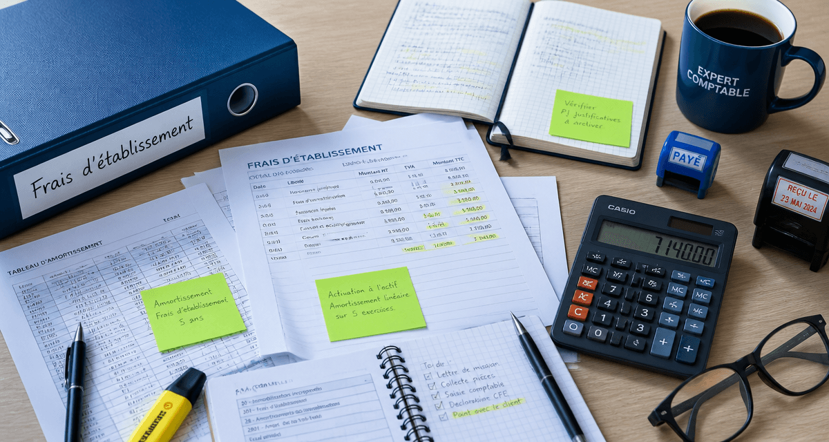 frais d établissement sur bureau expert-comptable