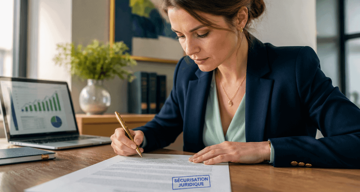 juriste freelance relit contrat sécurisation