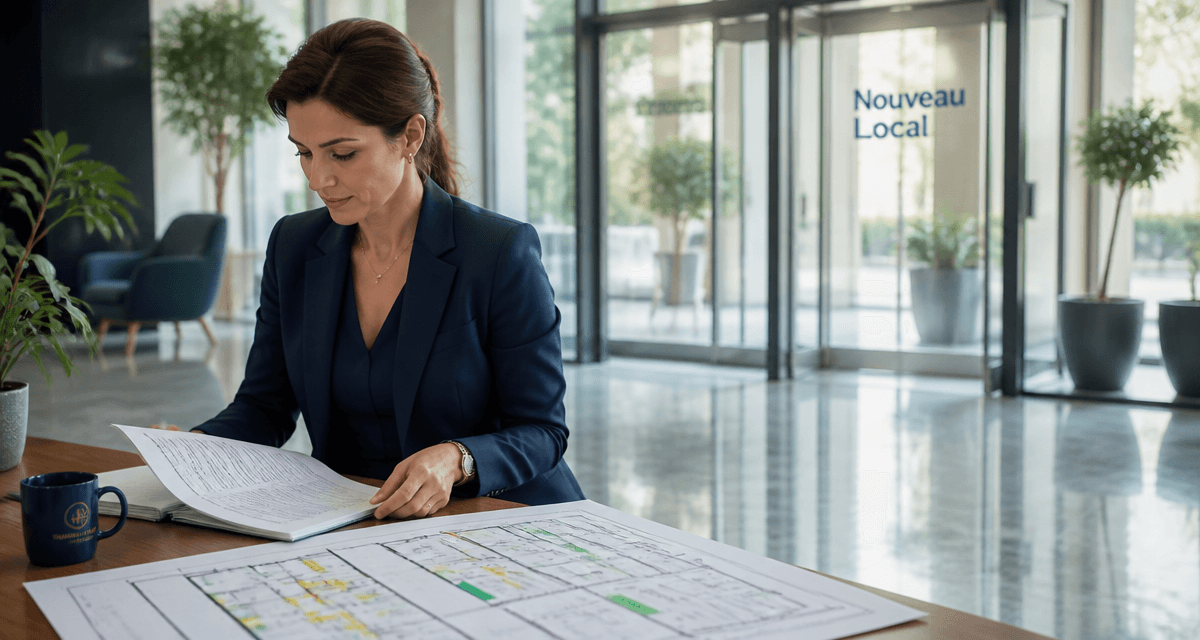 Chef d’entreprise consultant un dossier dans un local pour entreprise