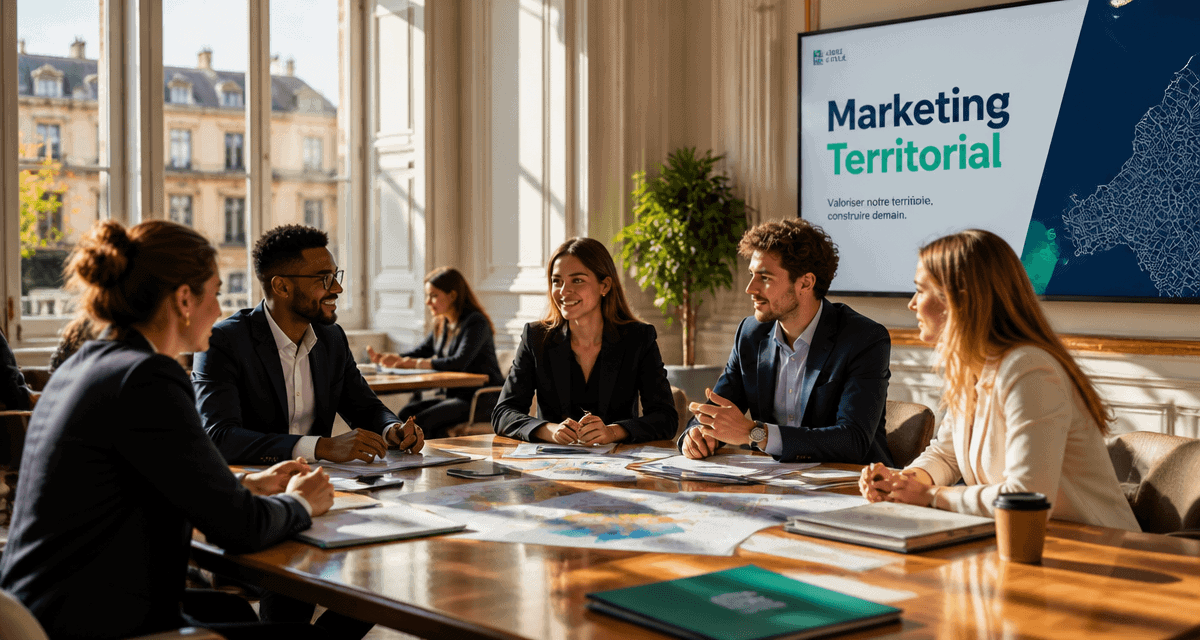 Réunion de jeunes professionnels sur le marketing territorial