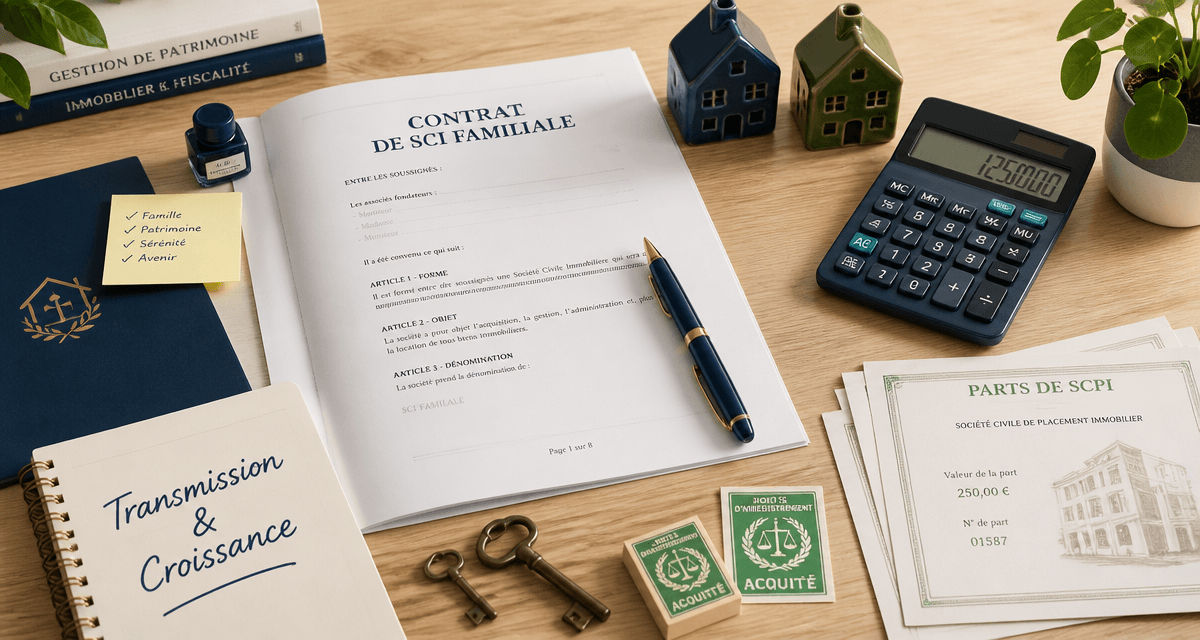 bureau avec contrat sci familiale et scpi familiale