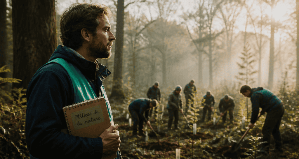 Technicien forestier metier dans la nature en foret