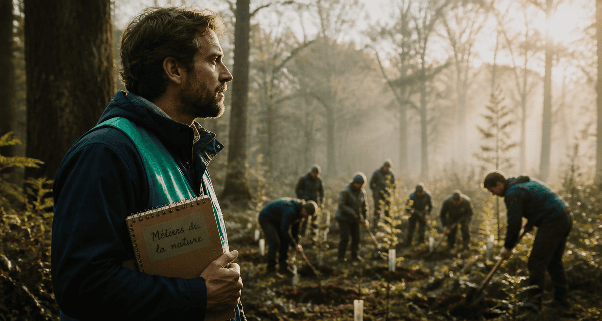 Technicien forestier metier dans la nature en foret