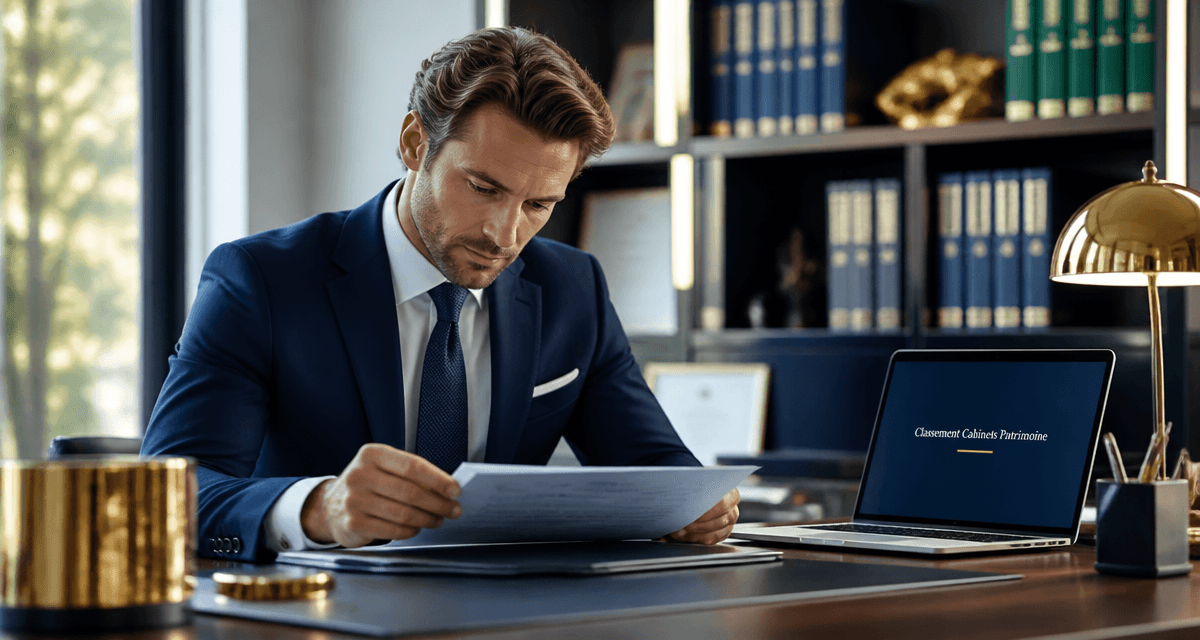 Classement cabinet gestion de patrimoine en bureau moderne