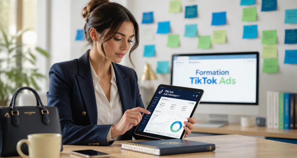 formation tiktok ads femme tablette