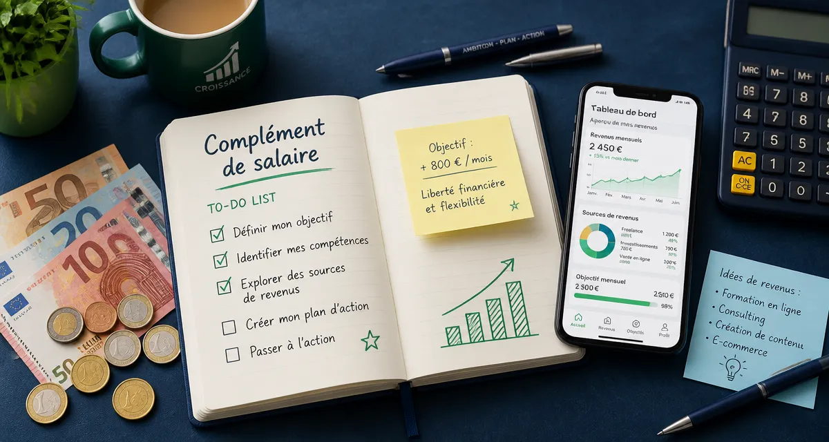 job complément de salaire to-do list euros smartphone