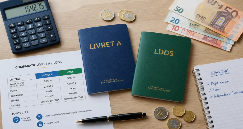 livret a ou ldds carnets comparés sur bureau