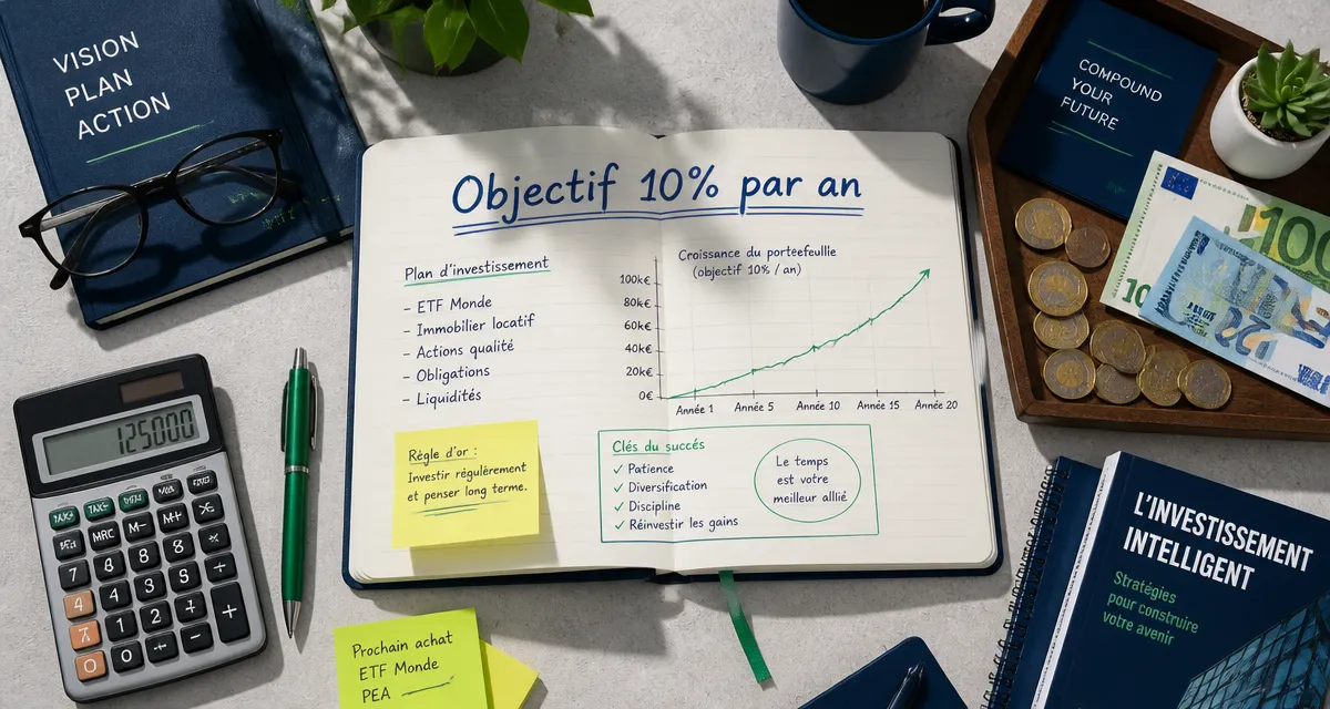 placement 10 par an carnet graphique financier