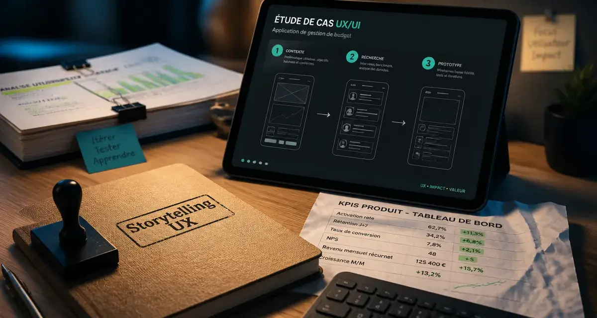 Portfolio ux ui design france : étude de cas UX, étapes Contexte Recherche Prototype