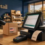 Définition commerce de détail : caisse enregistreuse et paiement en boutique