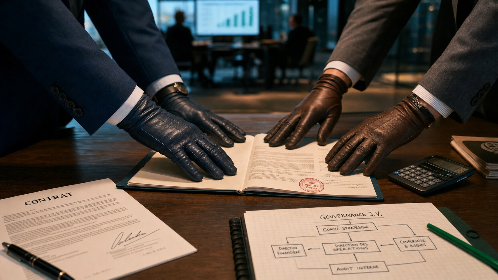Joint venture group : coentreprise contractuelle ou société commune, contrat signé et gouvernance