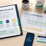 Métier de service : aide à la personne et entretien, fiche et planning