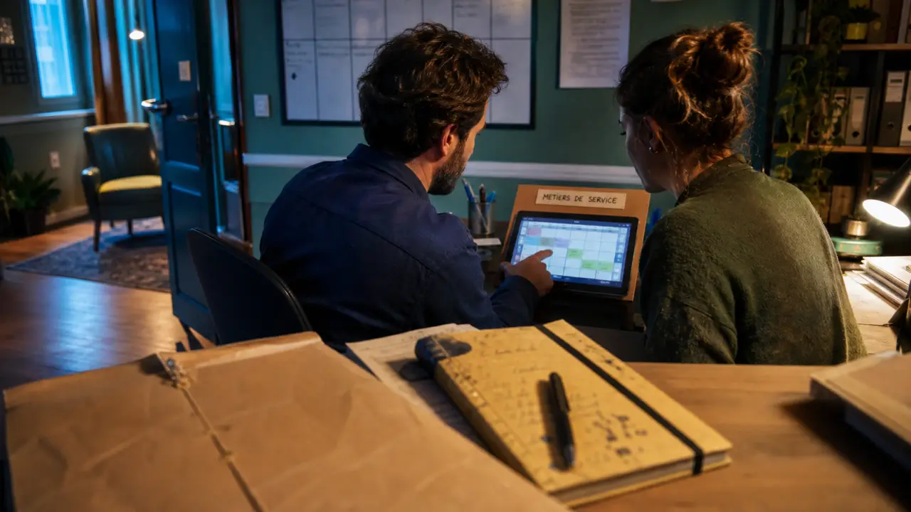Métier de service : coordination aide à la personne, remplissage de planning sur tablette
