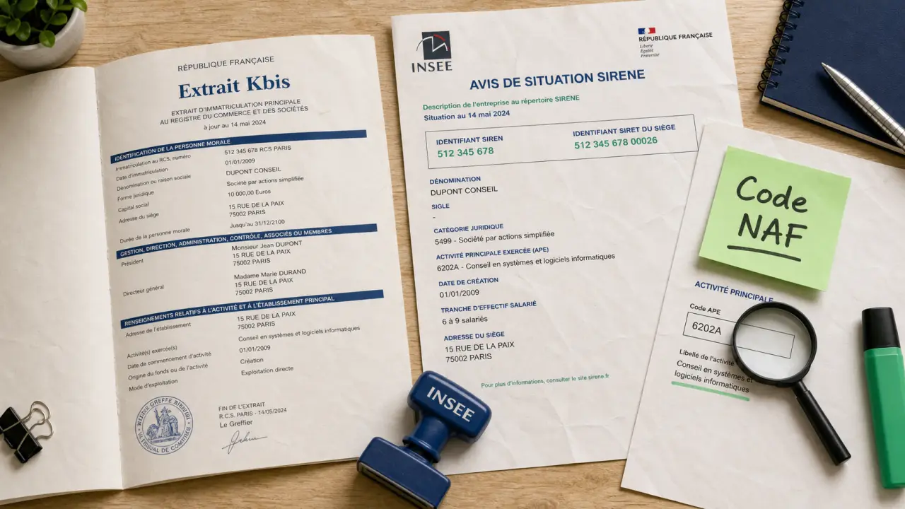 Ou trouver le code NAF : INSEE, SIRENE et Kbis
