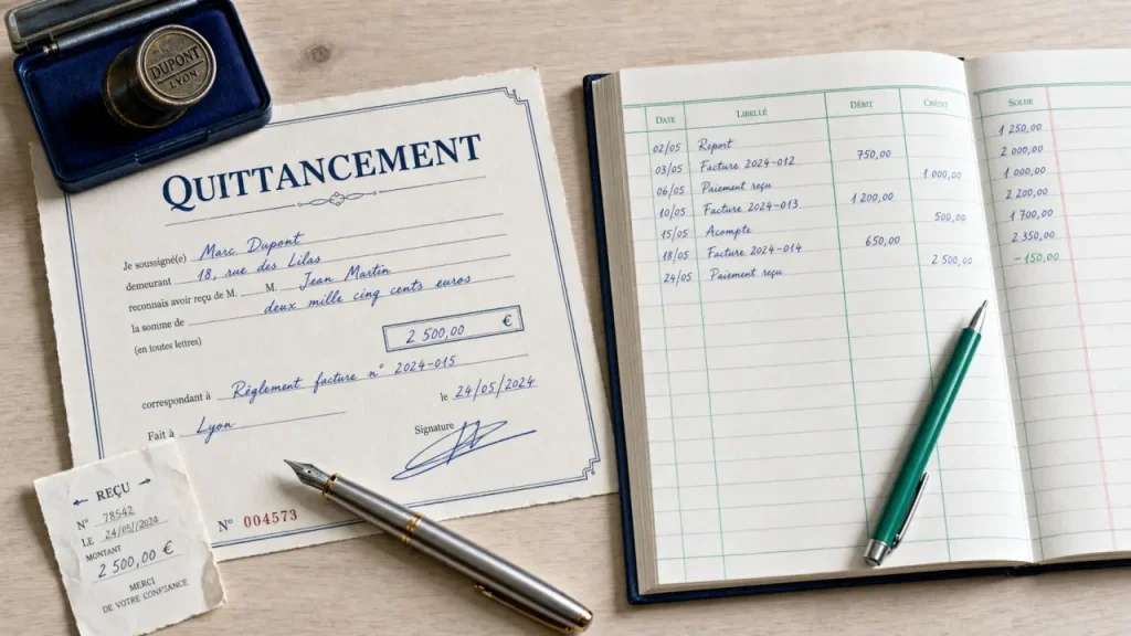 Quittancement définition : document de reçu et preuve de paiement