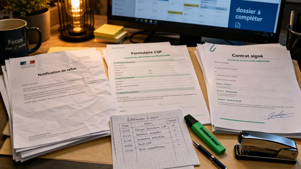 refus prime de reclassement csp : dossier, délais, justificatifs et recours