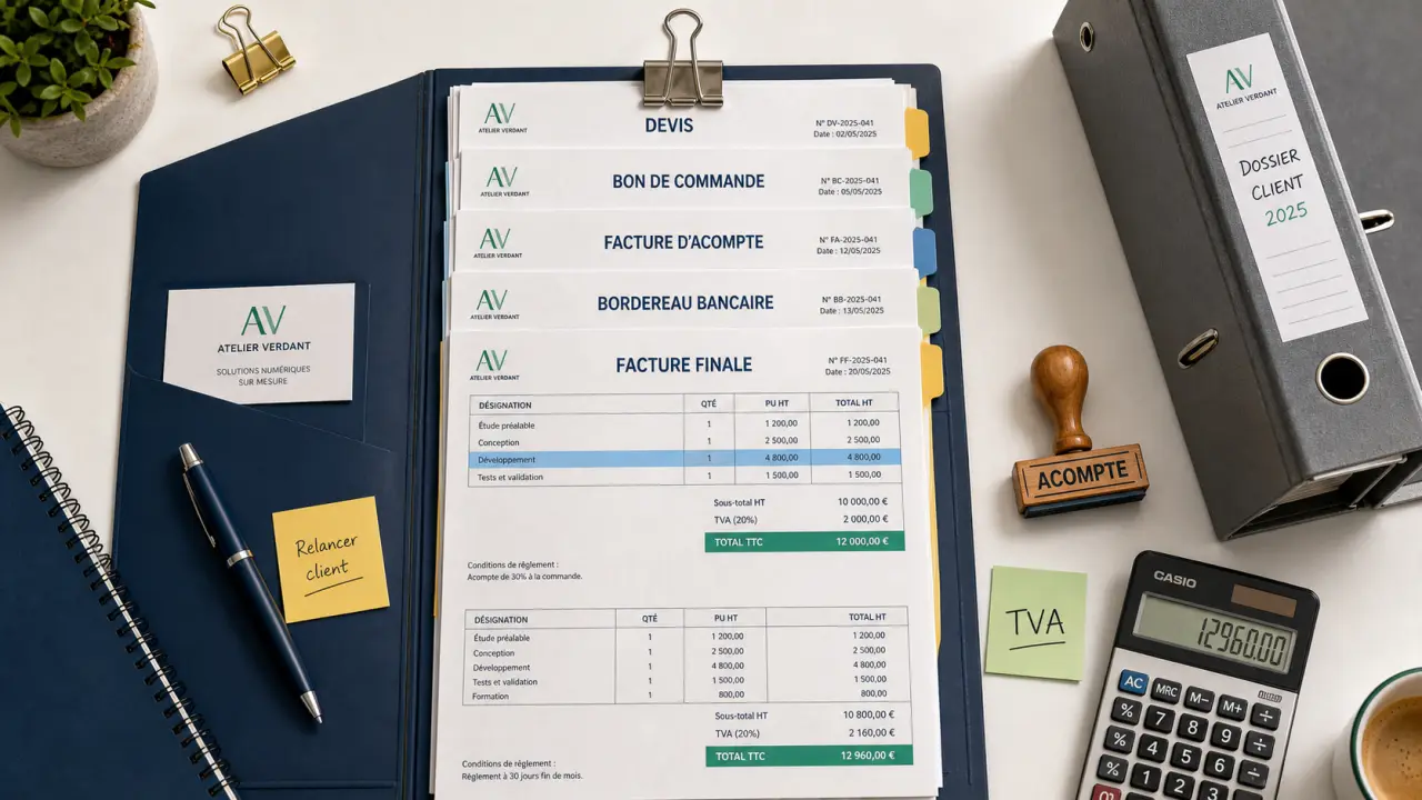 Acomptes versés : compte 4091, TVA et lettrage comptables