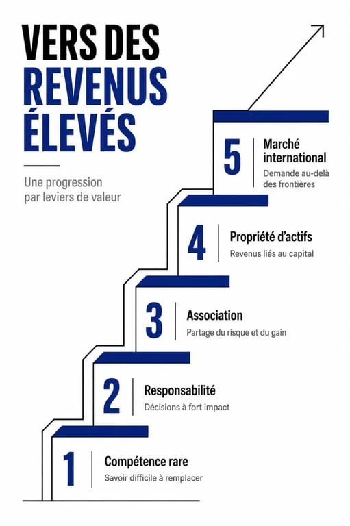 Métier qui rapporte plus de 100000 euros par mois : progression de carrière et leviers pour atteindre ce niveau de revenus