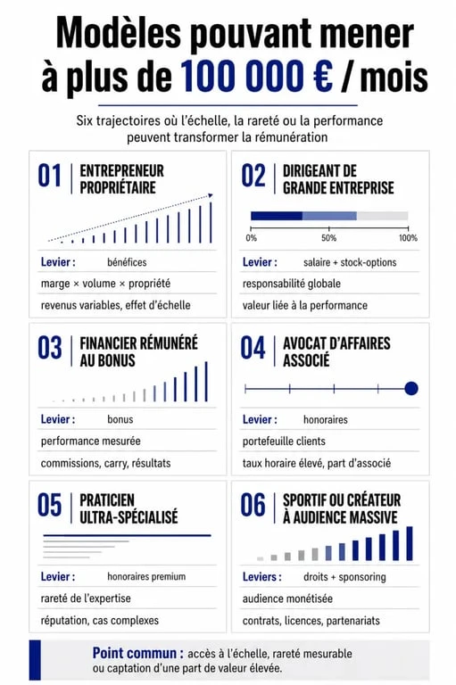 Métier qui rapporte plus de 100000 euros par mois : les parcours et secteurs où ces revenus deviennent possibles