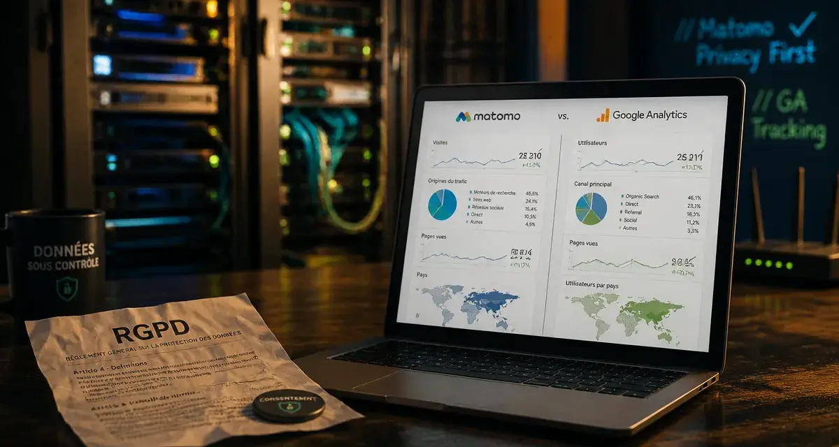 Matomo vs Google Analytics RGPD : consentement et dashboards comparés