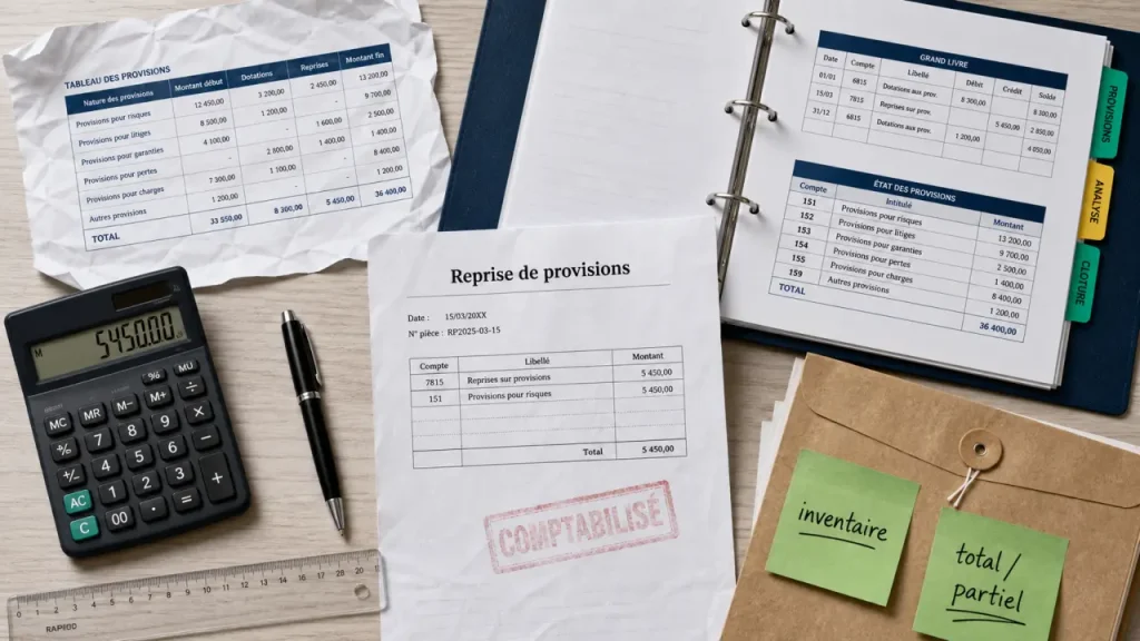 Reprise de provision : comptabilité et fiscalité