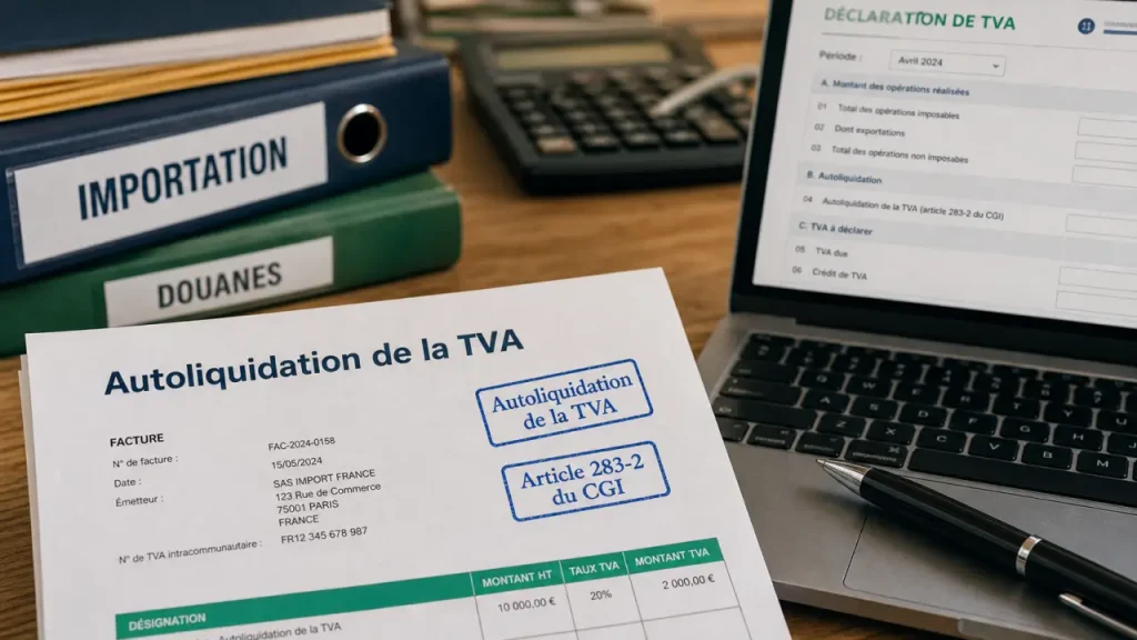 TVA autoliquidation article 283-2 : facture hors taxe, mention obligatoire et cas concernés
