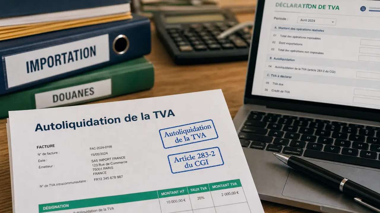 tva autoliquidation article 283-2 : facture hors taxe, mention obligatoire