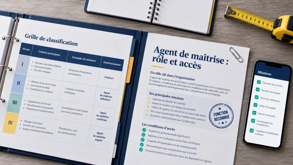 Agent de maîtrise : quel niveau entre employé, cadre et catégorie C ?