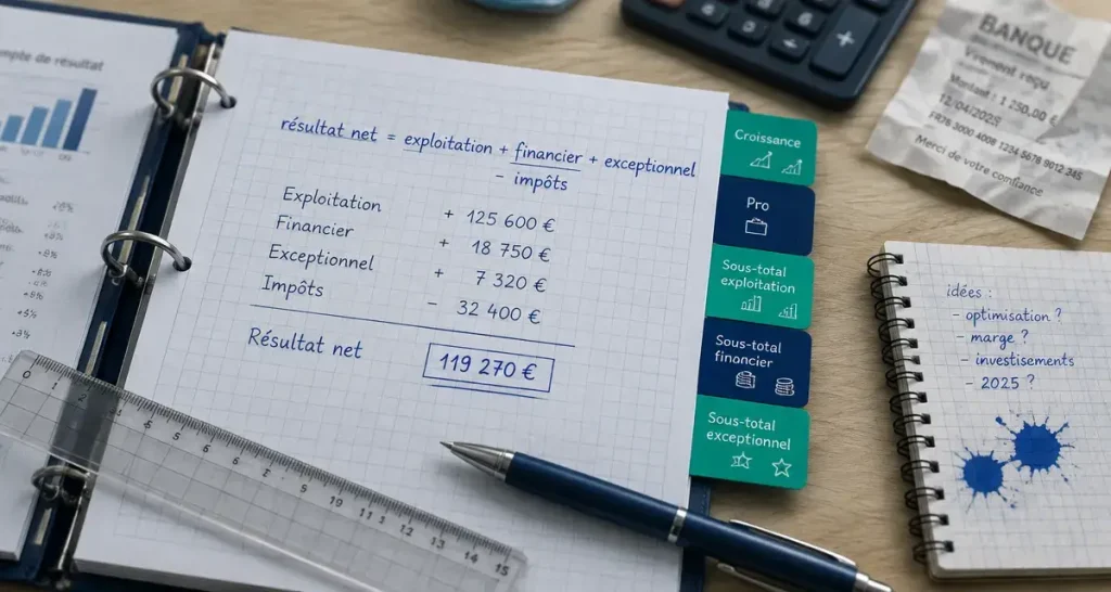 Calcul du résultat net : la formule et les 3 résultats à additionner