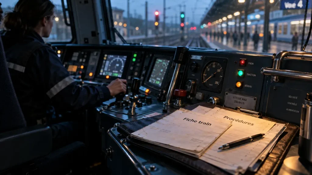 La formation de conducteur de train dure 7 à 10 mois et prépare à décider en sécurité